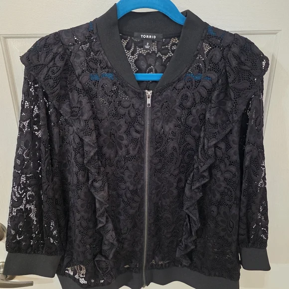 Torrid Black Lace Women's Jacket - Picture 3 of 8